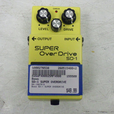 Used Boss SD-1 SUPER OVERDRIVE Overdrive Pedal
