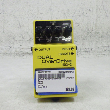 Used Boss SD-2 Overdrive Pedal