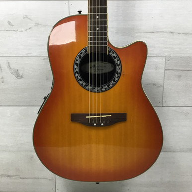 Used Ovation APPLAUSE AE128 Laminate Top Acoustic Guitar Cherry