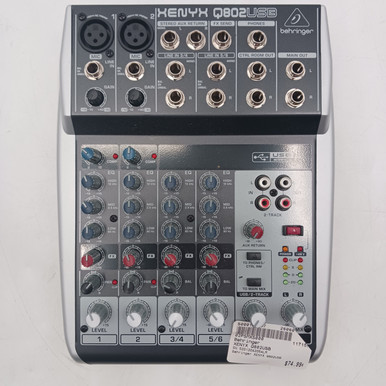 Used Behringer XENYX Q802USB Mixing Console