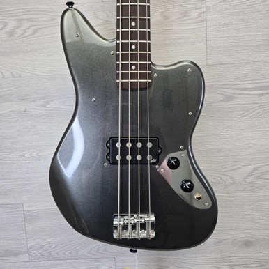 Used Squier AFFINITY JAGUAR BASS H -PICKGUARD Bass Guitar Silver