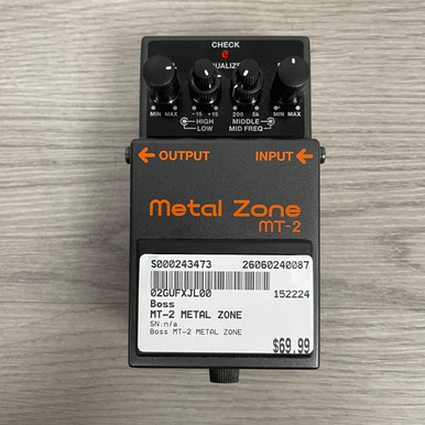 Used Boss MT-2 METAL ZONE Distortion Pedal