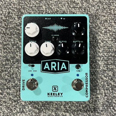 Used KEELEY ARIA COMPRESSOR OVERDRIVE Guitar Pedal