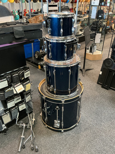 Used Tama ROCKSTAR FUSION 4 PIECE Drum Shell Kit Blue