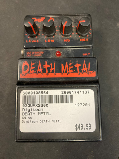 Used Digitech DEATH METAL Distortion Pedal