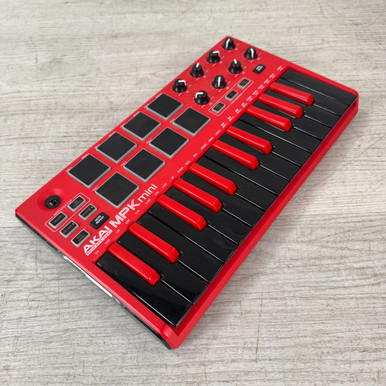 Used Akai Professional MPK Mini - Keyboard Controller - Red - AS
