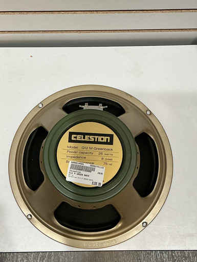 Used Celestion G12 M GREEN BACK 1 x 12 Guitar Speaker Cabinet 1 x 12