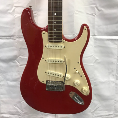 Used Squier BULLET STRATOCASTER S Type Electric Guitar Red 6-String