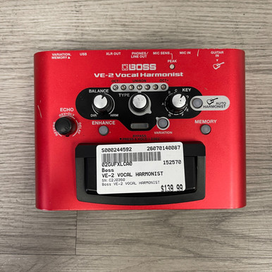 Used Boss VE-2 VOCAL HARMONIST Harmonizer Pedal