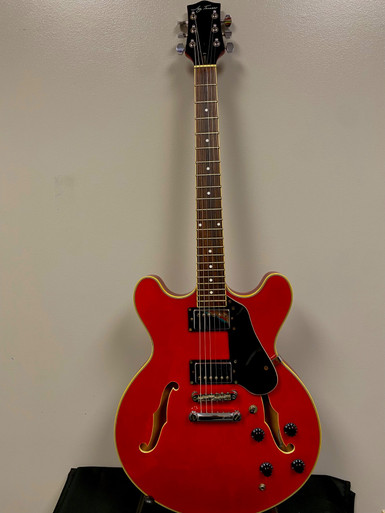Used Jay Turser JT-135 Semi-Hollow Electric Guitar Red 6-String