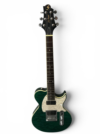 Used Samick GREG BENNET AVION AV4 LP Type Electric Guitar Green 6