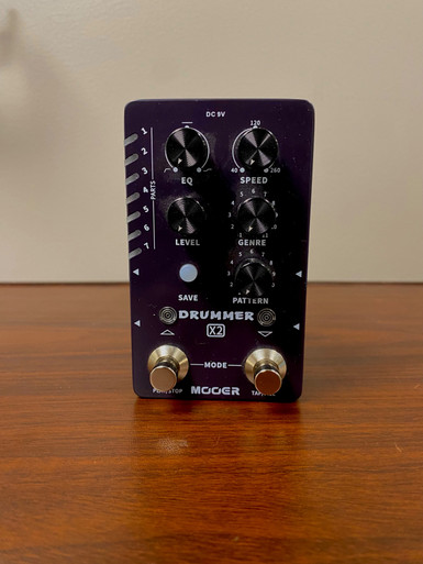 Used Mooer DRUMMER X2 STEREO DRUM MACHINE PEDAL Guitar Effects Pedal