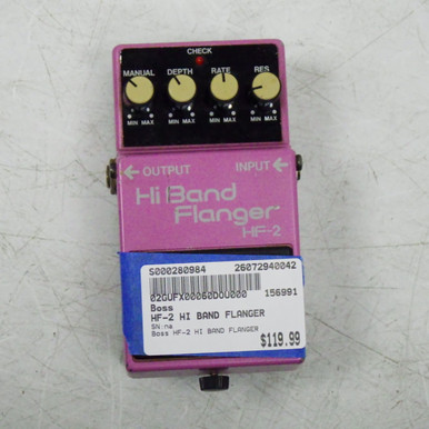 Used Boss HF-2 HI BAND FLANGER Vintage Guitar Effects Pedal