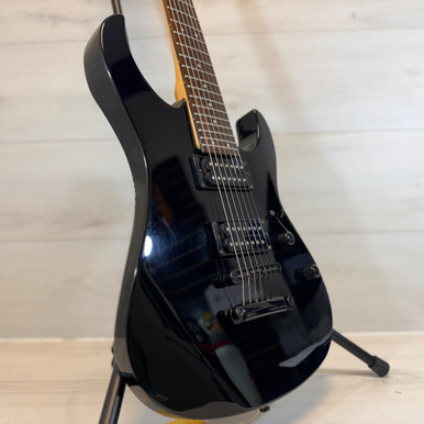 Used Washburn WG-587 S Type Electric Guitar Black 7-String