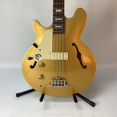 Used Epiphone JACK CASADY LEFT HANDED Bass Guitar Goldtop 4-String