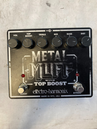 Used Electro Harmonix Metal Muff with Top Boost Distortion Pedal