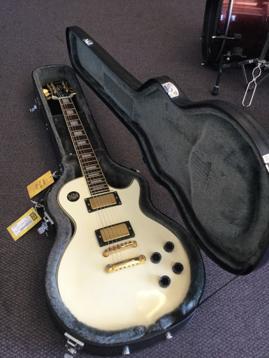 Used Epiphone LES PAUL CUSTOM W/EMGS Electric Guitars White
