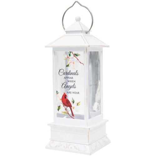 Cardinals Appear Water Glitter Lantern