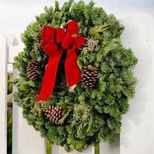 24" Fresh Winter Wreath