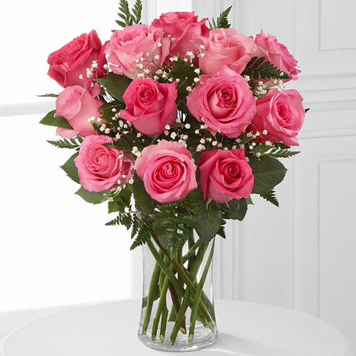 Dozen Roses for Valentine's Day - Choose Color