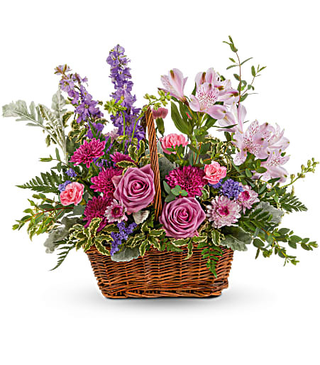 Teleflora's Lavender Meadow Basket Bouquet - Georgetown Flowers