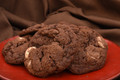 Chocolate 3 times; semi-sweet, milk, and white chocolate chunks in a cocoa-flavored dough.