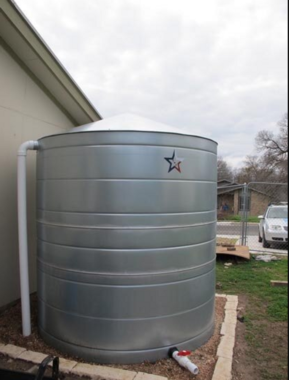 Large - Round Galvanized Steel Water Storage Tank