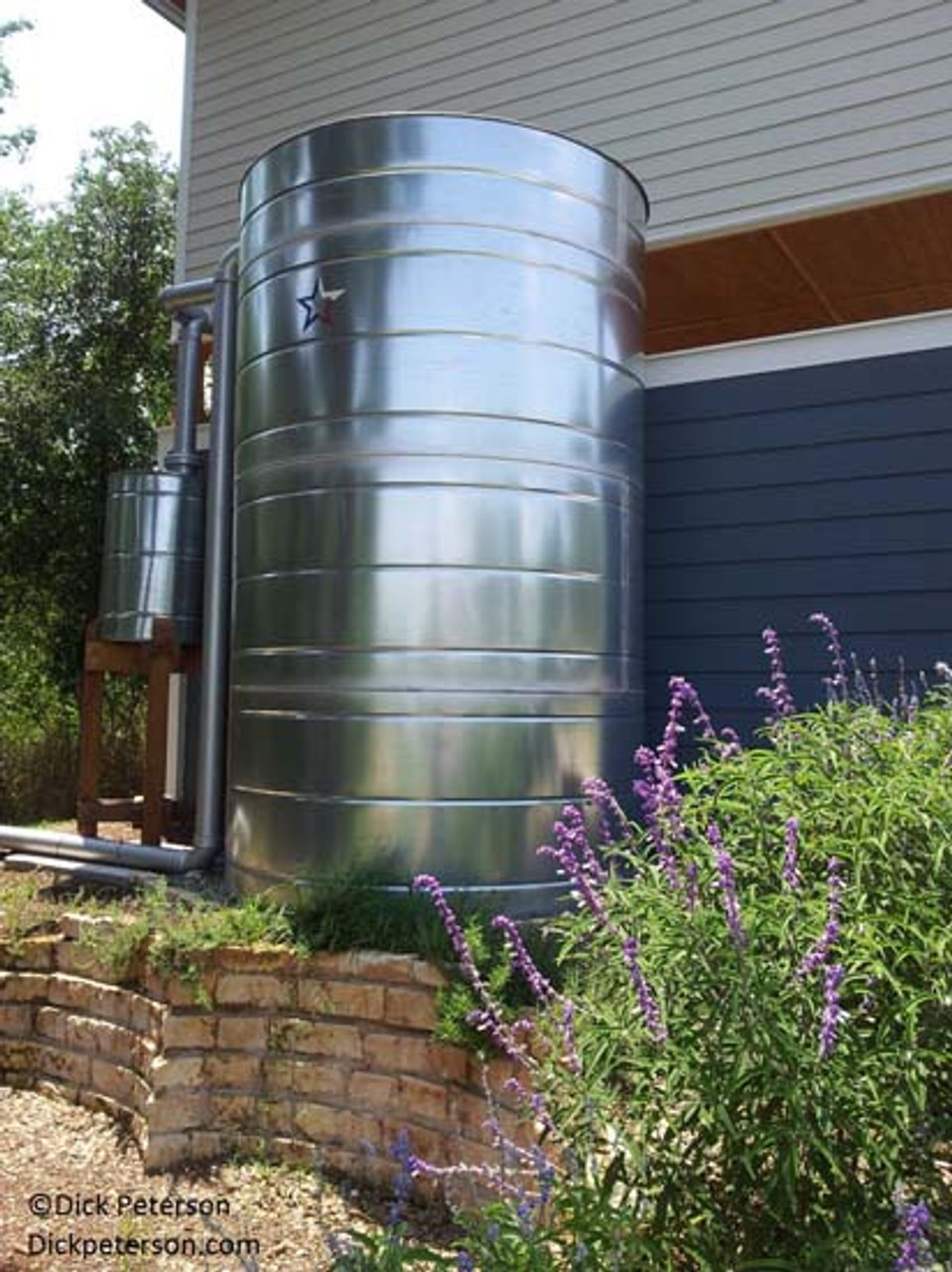 Large - Round Galvanized Steel Water Storage Tank