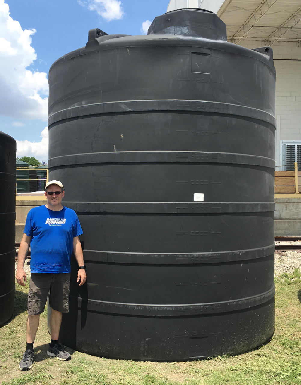 Snyder Industries 2500-Gallons Plastic Black Water Storage Tank in