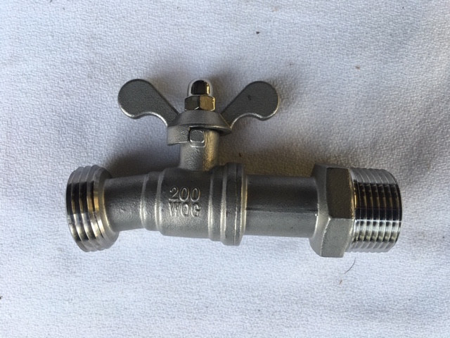 3/4″ Stainless Steel Hose Bibb (Faucet Spigot Tap) 10 Degree