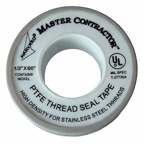 Stainless Steel Thread Tape 1/2” x 60” PTFE (HTST60-1/2SS)