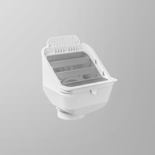 Leaf Eater Advanced Rain Head with Adapter 2x3" - 3x4" (Rectangular Output) (RHAD90)