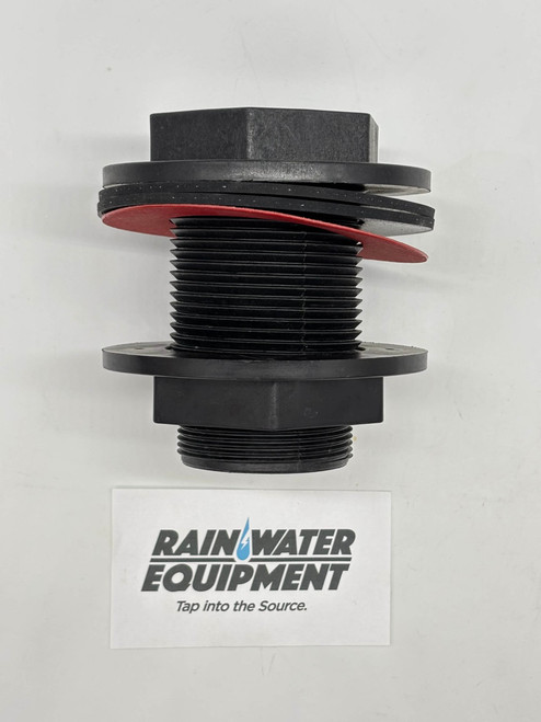 2" HDPE Bulkhead Fitting w/ Liner Protector - FNPT x MNPT