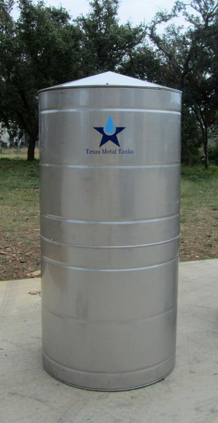 Large - Round Stainless Steel Water Storage Tank 