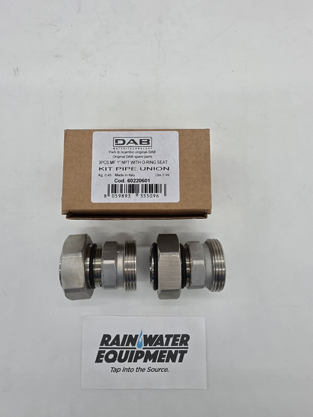 DAB ESYBOX & ESYBOX Mini 3 Kit , Pipe Union MF 1" w/ O-Rings NPT (60220601)