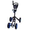 Ram Golf Deluxe FX 4 Wheel Golf Trolley Black/Blue