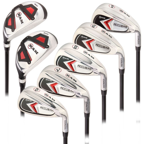 Ram Golf Accubar Mens Right Hand All Graphite Iron Set 6-PW HYBRID INCLUDED