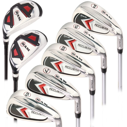 Ram Golf Accubar Mens Right Hand Iron Set 6-7-8-9-PW HYBRID INCLUDED