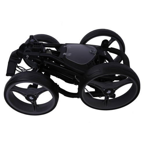 Ram Golf Deluxe FX 4 Wheel Golf Trolley Black/Silver Ram Golf Deluxe FX 4 Wheel Golf Trolley Black/Silver