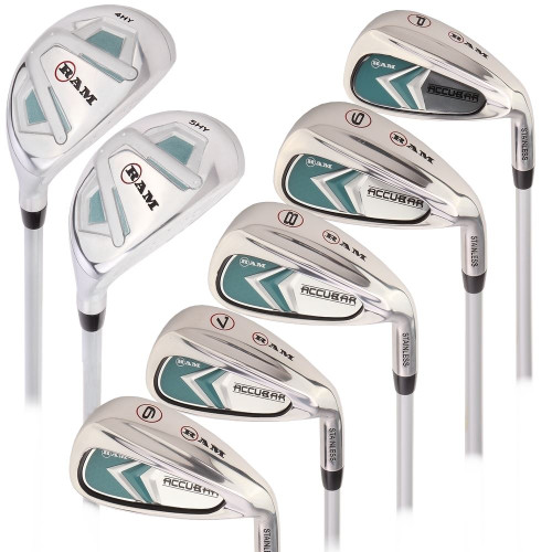 Ram Golf Accubar Lady Clubs Iron Set 6-7-8-9-PW with Hybrids 24° & 27°