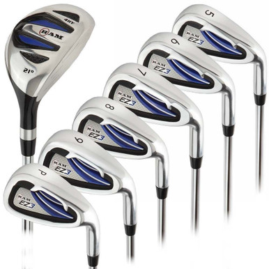 Ram Golf EZ3 Mens Right Hand +1 Inch Iron Set 5-6-7-8-9-PW HYBRID INCLUDED Ram Golf EZ3 Mens Right Hand +1 Inch Iron Set 5-6-7-8-9-PW HYBRID INCLUDED