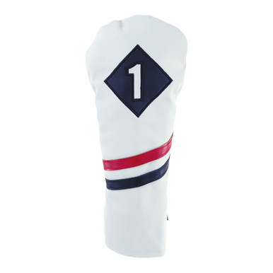 Ram Golf Premium Vintage Style Pu Leather Headcovers Retro White Driver