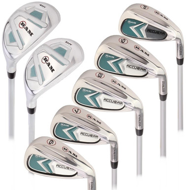 Ram Golf Accubar Lady Clubs Petite Iron Set 6-7-8-9-PW with Hybrids 24° & 27°