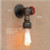 style: A, Electrical outlet: 220V US - American Minimalist Water Pipe Small Wall Lamp Bar Nostalgic