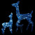 Acrylic Reindeer Family Christmas Decoration 160 LED Blue