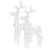 Reindeer Christmas Decorations 2 pcs 23.6"x6.3"x39.4" Acrylic