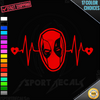 Deadpool Heartbeat Bullet Holes Car Truck Window Vinyl Decal Sticker