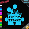 Disney Inspired Mickey Mouse Autism Speaks Car Truck Laptop PC Window Vinyl Decal Sticker any smooth surface