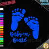 Baby Feet Baby on Board w/heart Car Truck SUV Window Wall Laptop PC Vinyl Decal Sticker any smooth surface