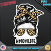 Mom Life Leopard Print Car Vinyl Decal Sticker